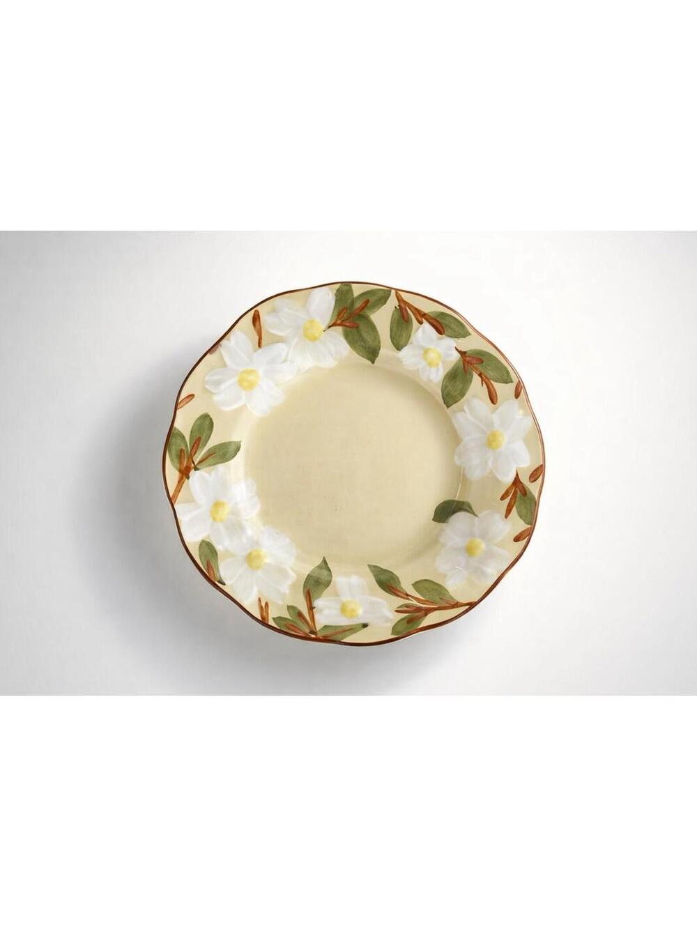 Vintage Stangl Hand Painted White Dogwood Floral Plate - 8" Diameter